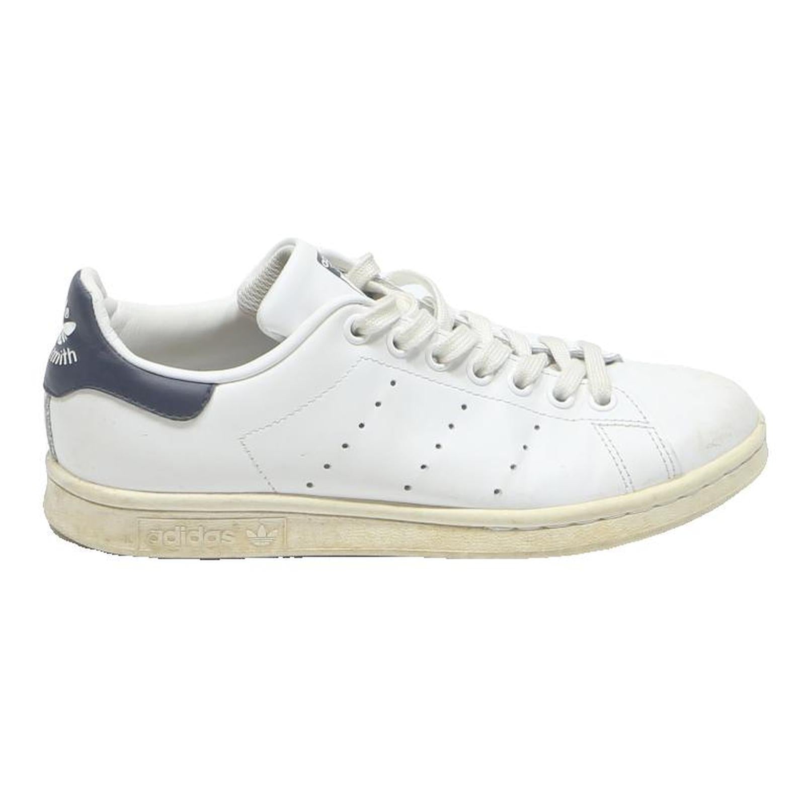 ADIDAS Stan Smith Womens Classic Leather Trainers White Navy UK 5 Casual