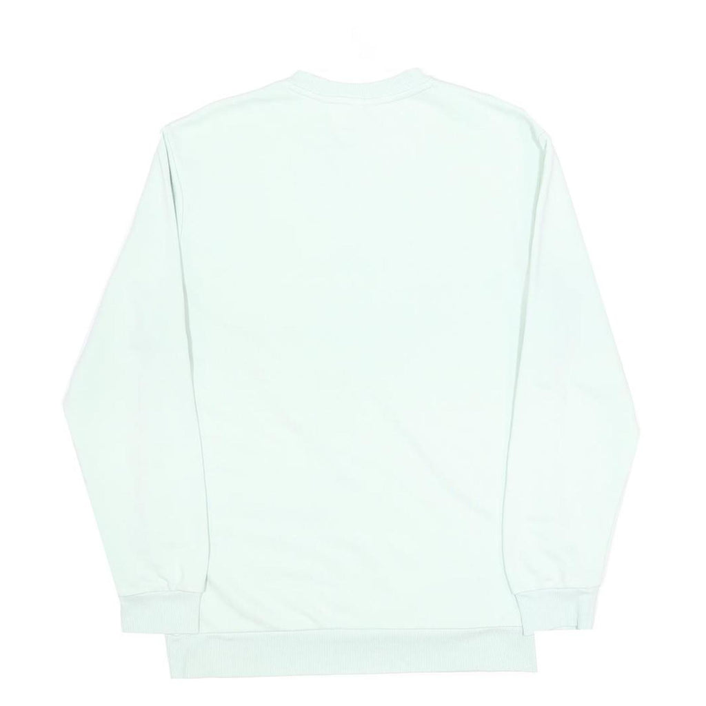 PUMA Mens White Crew Neck S Cotton Blend Sweatshirt Sport Casual Pullover