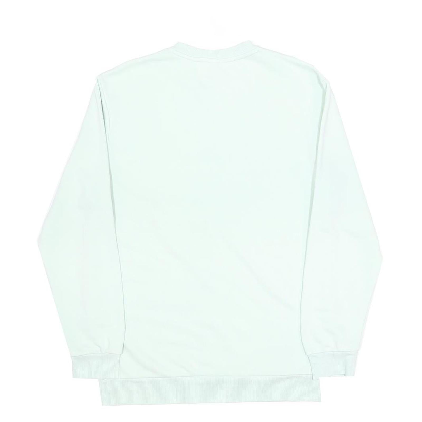 PUMA Mens White Crew Neck S Cotton Blend Sweatshirt Sport Casual Pullover
