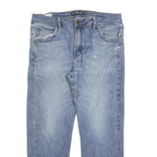DICKIES Mens Jeans Blue Regular Straight Denim Light W36 L28 Casual Wear