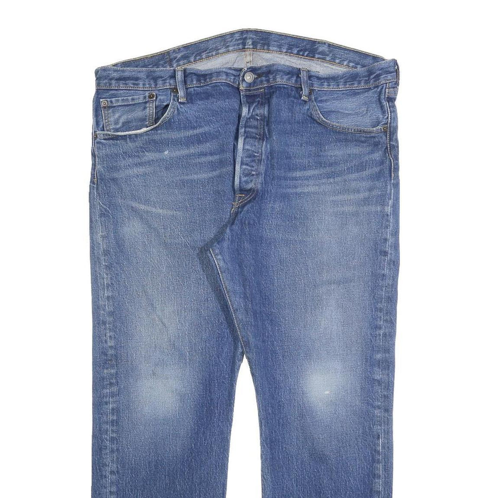 LEVI'S 501 Mens Jeans Blue Regular Straight Denim Medium W40 L28 Button Closure