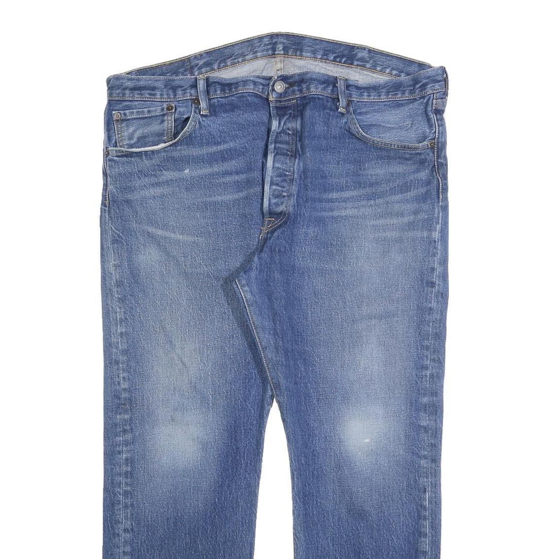 LEVI'S 501 Mens Jeans Blue Regular Straight Denim Medium W40 L28 Button Closure