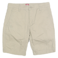 LEVI'S Mens Shorts Beige Casual Plain M W30 Cotton Blend Chino Pocketed