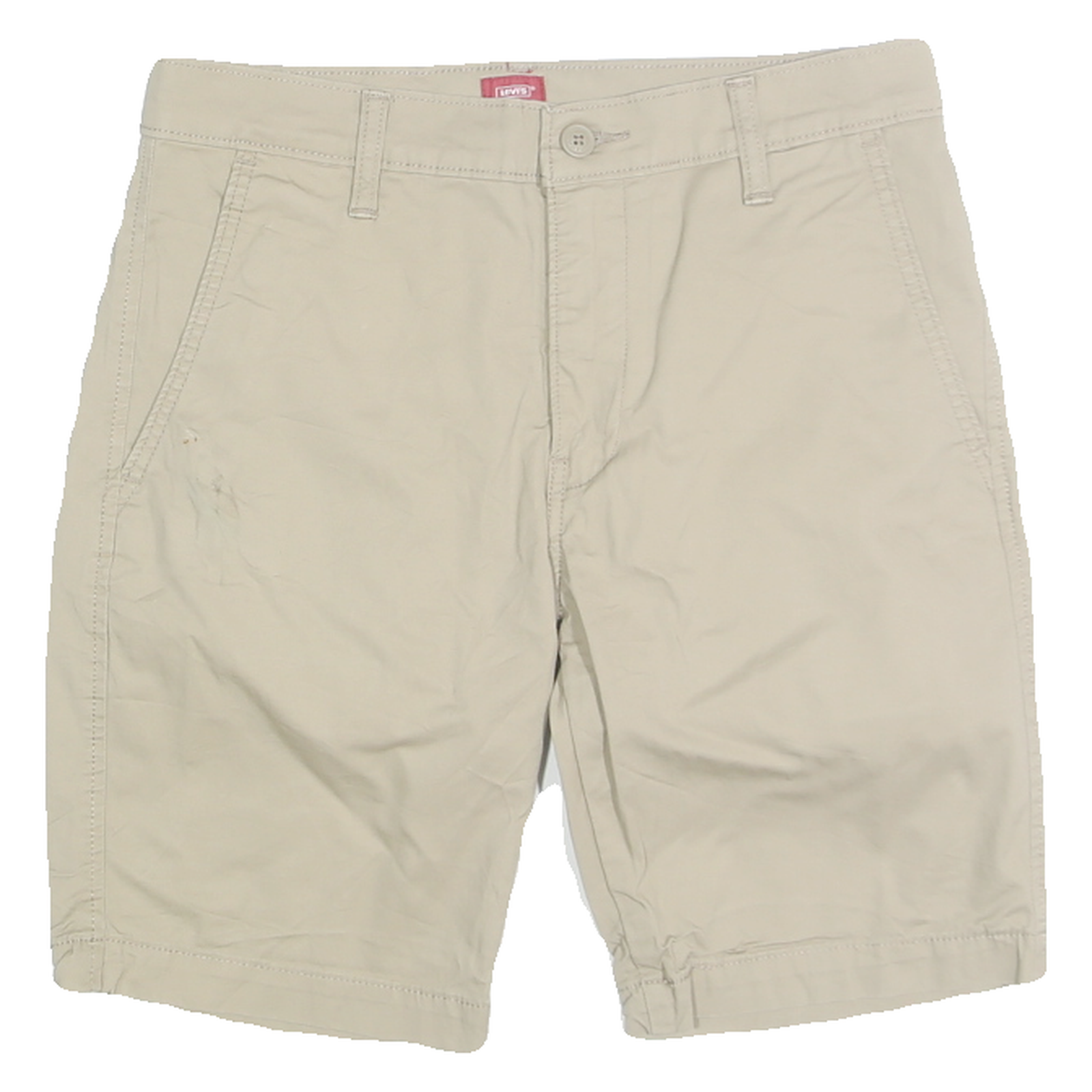 LEVI'S Mens Shorts Beige Casual Plain M W30 Cotton Blend Chino Pocketed