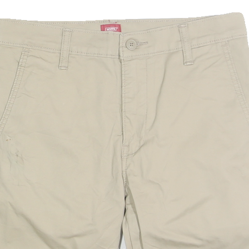 LEVI'S Mens Shorts Beige Casual Plain M W30 Cotton Blend Chino Pocketed