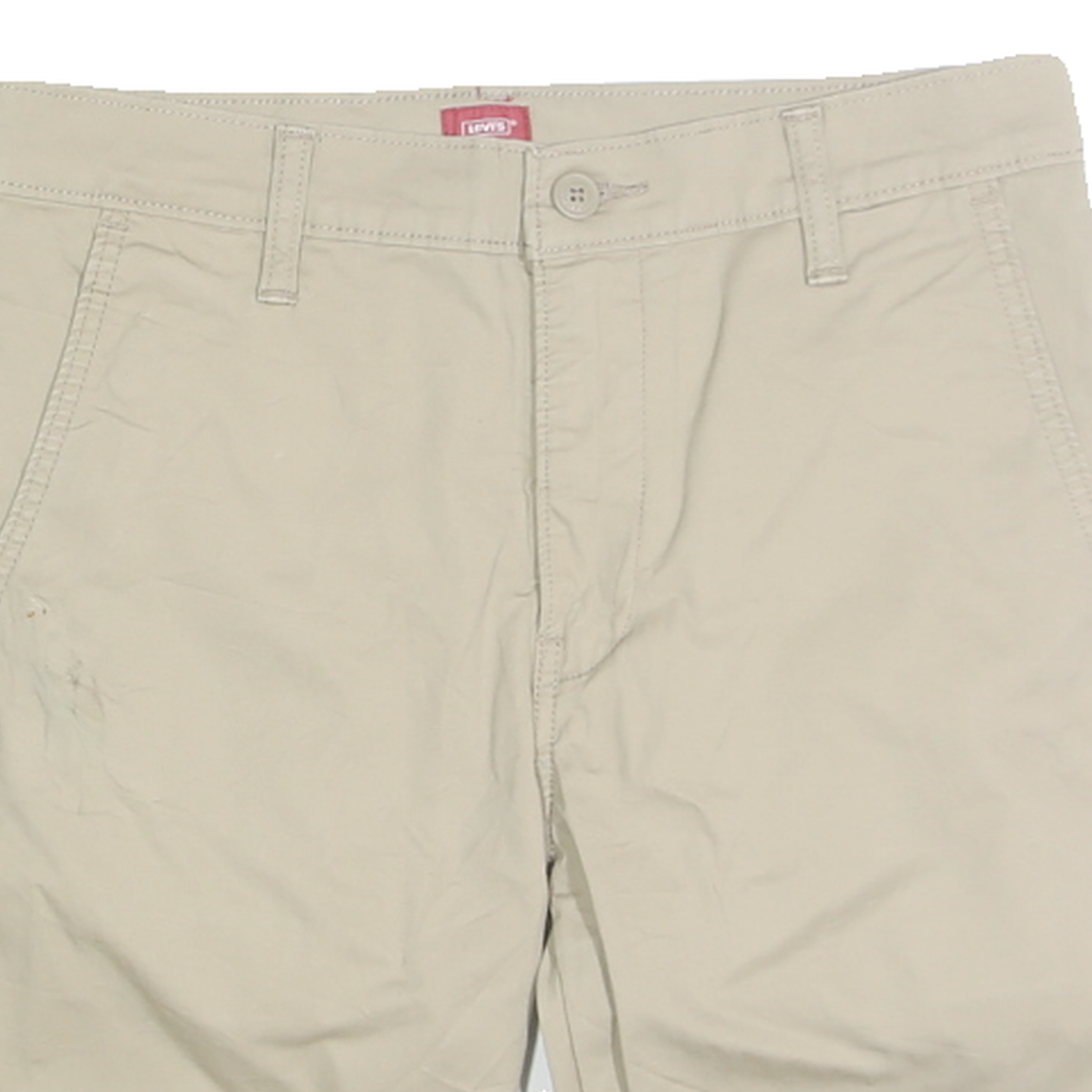 LEVI'S Mens Shorts Beige Casual Plain M W30 Cotton Blend Chino Pocketed