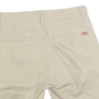 LEVI'S Mens Shorts Beige Casual Plain M W30 Cotton Blend Chino Pocketed