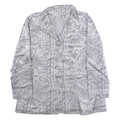 Womens Blazer Jacket Silver 90s Crazy Pattern M