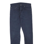 CARHARTT Womens Jeans Navy Blue Regular Straight Denim Woven W32 L34 Zip Cotton