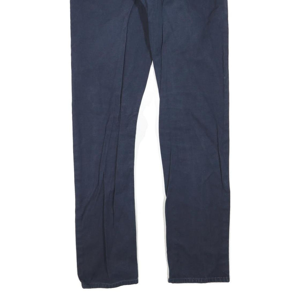 CARHARTT Womens Jeans Navy Blue Regular Straight Denim Woven W32 L34 Zip Cotton