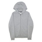 EA7 EMPORIO ARMANI Mens Grey Full Zip Hoodie M Cotton Blend Casual Wear