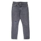 LEVI'S 501S Jeans BIG E Distressed Womens Grey Skinny Straight W27 L28
