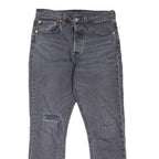 LEVI'S 501S Jeans BIG E Distressed Womens Grey Skinny Straight W27 L28