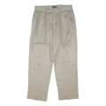 DOCKERS Mens Classic Beige Cotton Blend Trousers W32 L29 Button Closure Formal