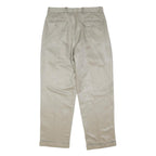DOCKERS Mens Classic Beige Cotton Blend Trousers W32 L29 Button Closure Formal