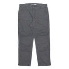 CARHARTT Mens Cotton Blend Grey Relaxed Leg Trousers W36 L30 Workwear Durable