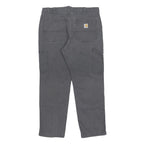 CARHARTT Mens Cotton Blend Grey Relaxed Leg Trousers W36 L30 Workwear Durable