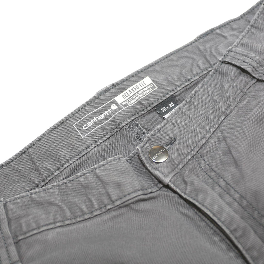 CARHARTT Mens Cotton Blend Grey Relaxed Leg Trousers W36 L30 Workwear Durable