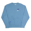 NIKE Mens Blue Crew Neck S Logo Sweatshirt Cotton Blend Casual Pullover