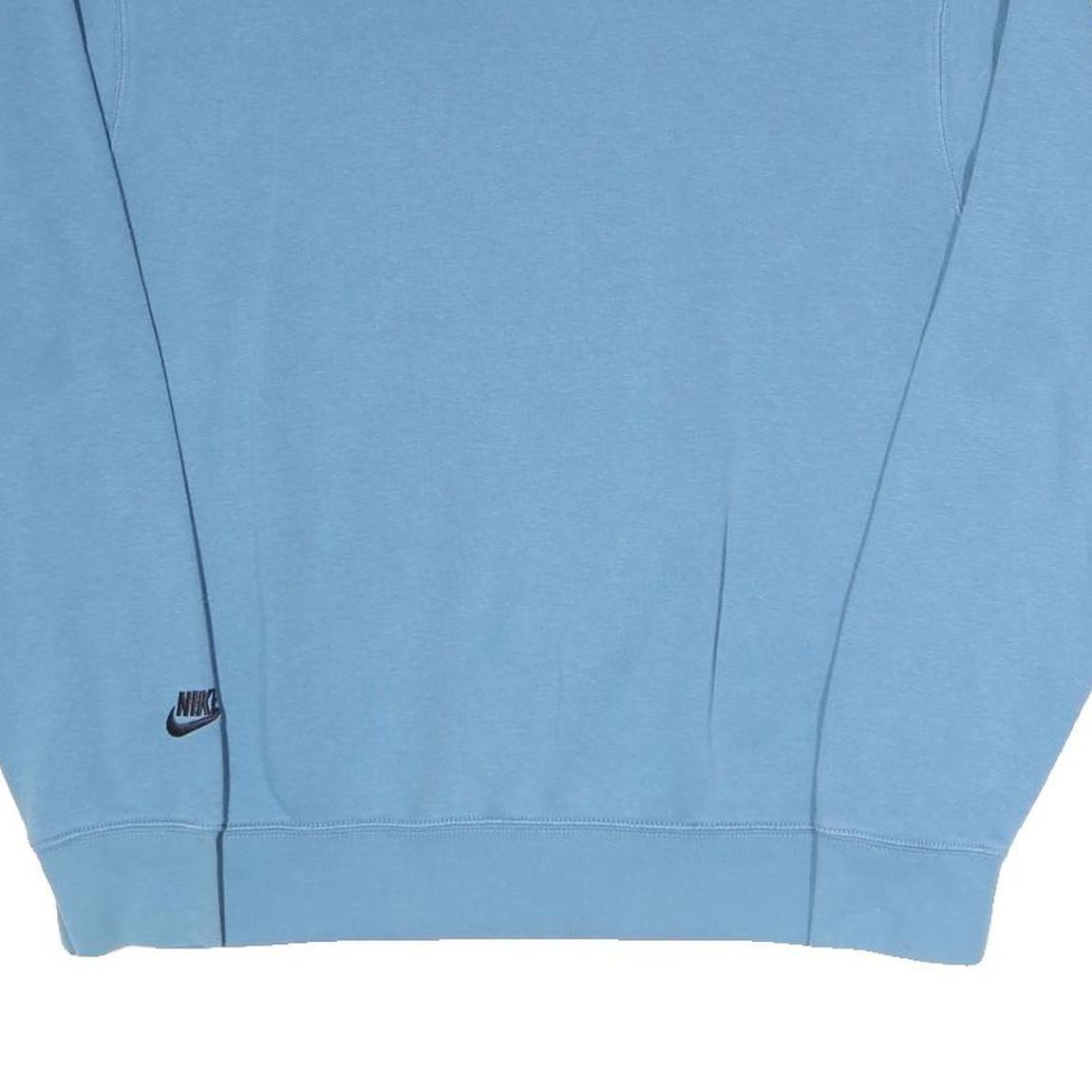 NIKE Mens Blue Crew Neck S Logo Sweatshirt Cotton Blend Casual Pullover