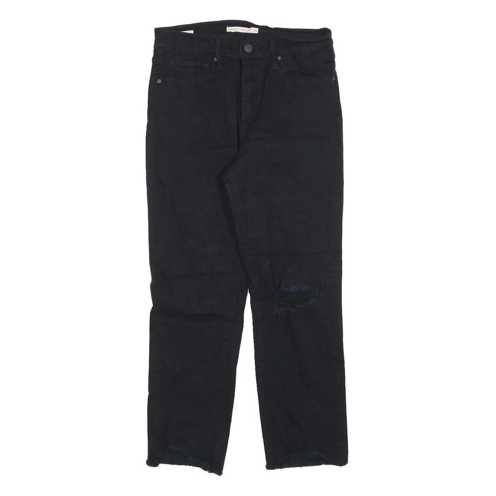 LEVI'S 724 Womens Jeans Regular Straight Denim Dark W29 L24 Distressed