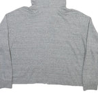 LEVI'S Womens Grey Zip Up Hoodie L Cropped Casual Cotton Blend Sweatshirt