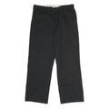 DICKIES Mens Polyester Blend Black Regular Straight Trousers W36 L30 Workwear