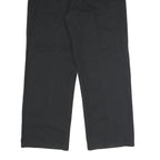 DICKIES Mens Polyester Blend Black Regular Straight Trousers W36 L30 Workwear