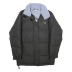 PUMA Womens Black Athletic Jacket UK 12 Zip Fleece Collar Warm Lightweight