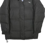 PUMA Womens Black Athletic Jacket UK 12 Zip Fleece Collar Warm Lightweight