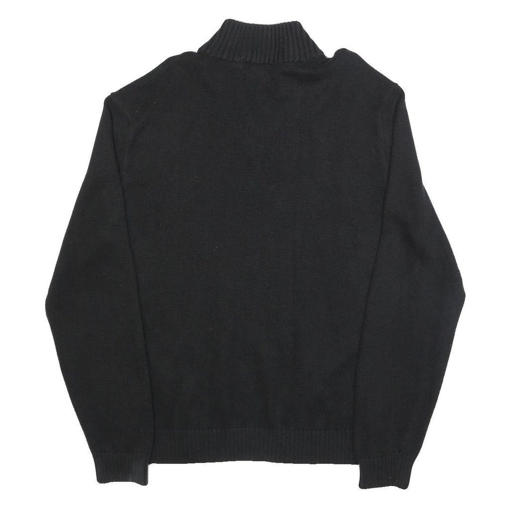 POLO RALPH LAUREN Mens Black Cotton Patterned Pullover Crew Neck Basic Knit XL