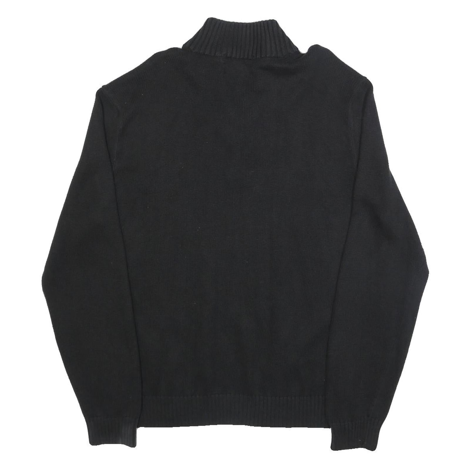 POLO RALPH LAUREN Mens Black Cotton Patterned Pullover Crew Neck Basic Knit XL