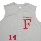 MAJESTIC Fammily 14 Mens Jersey Grey Sleeveless Button Neck XL