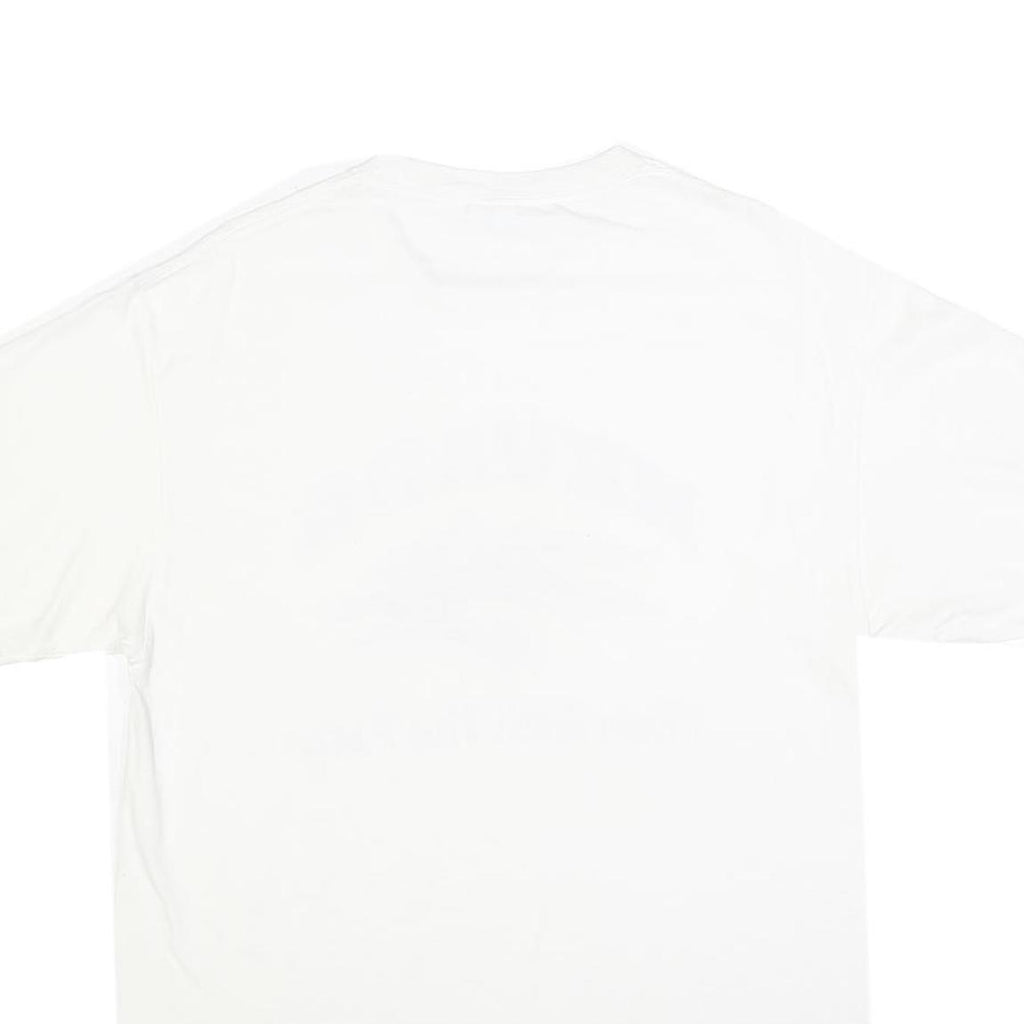 PORT & COMPANY Mens White Nevada Graphic T-Shirt L Short Sleeve Crew Neck