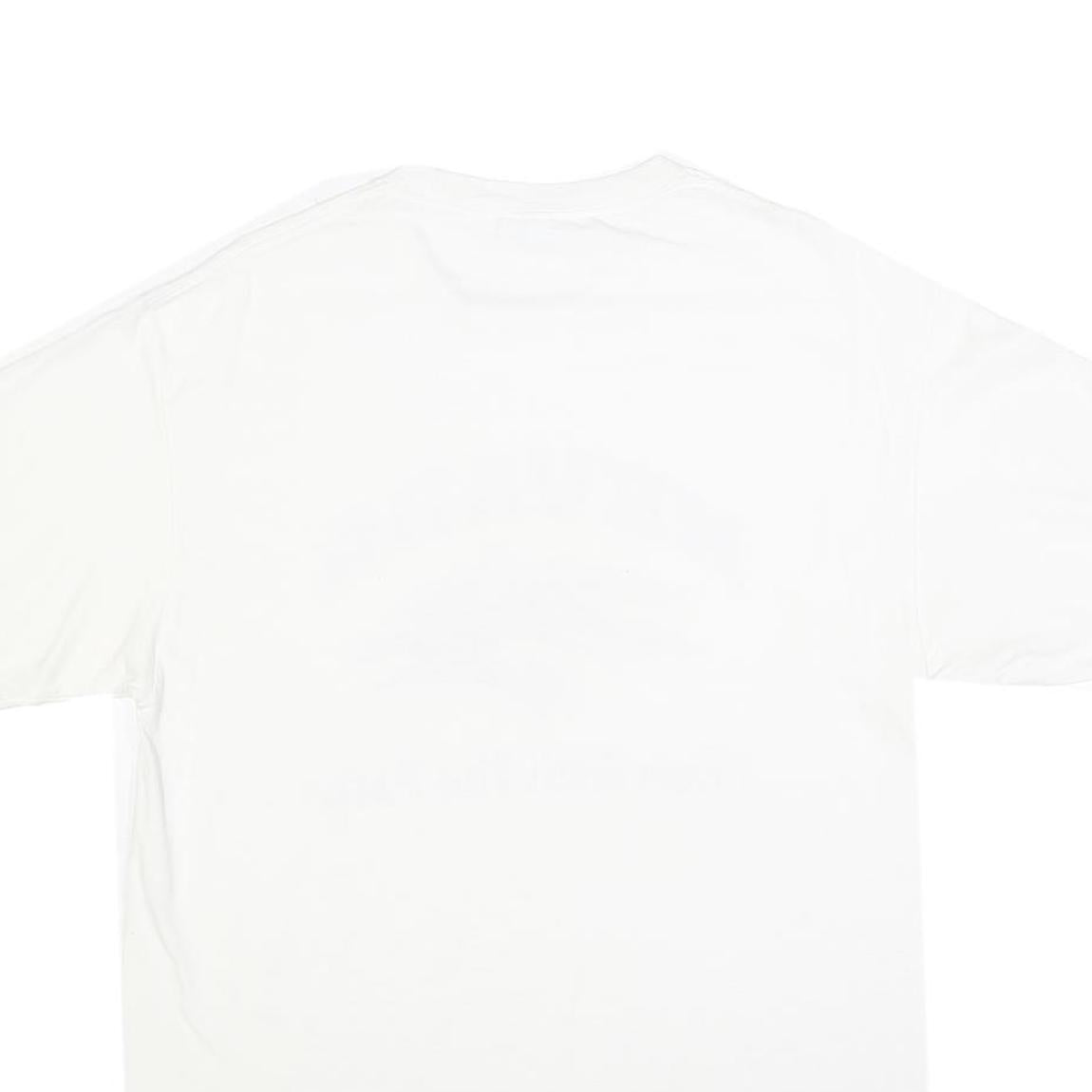 PORT & COMPANY Mens White Nevada Graphic T-Shirt L Short Sleeve Crew Neck