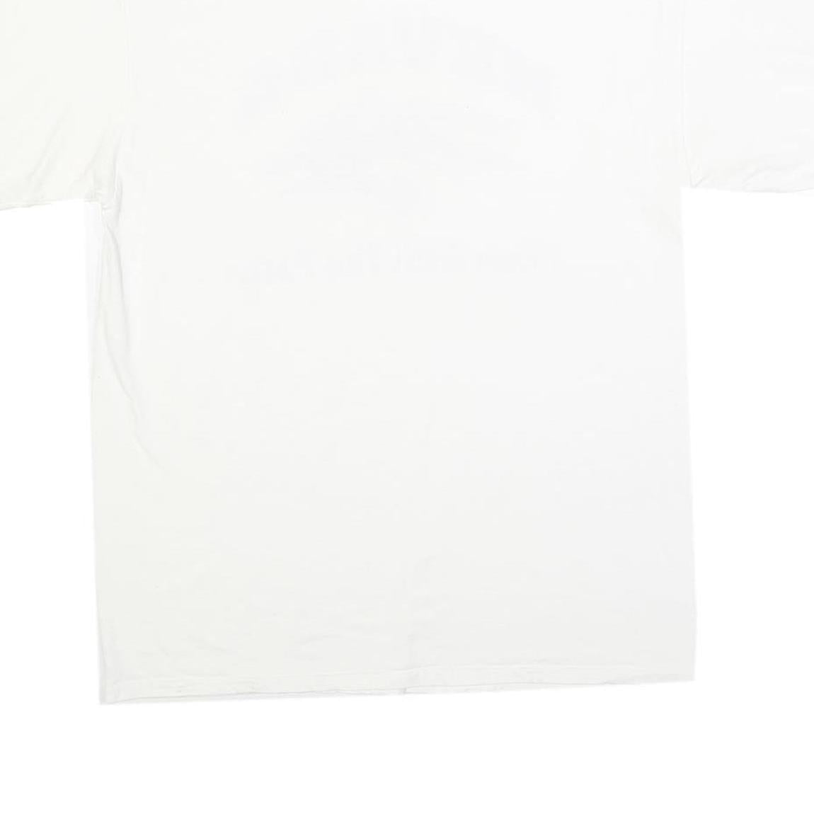 PORT & COMPANY Mens White Nevada Graphic T-Shirt L Short Sleeve Crew Neck