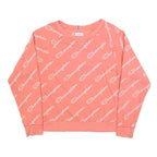 CHAMPION Womens Peach Sweatshirt Crew Neck L Cotton Blend Pullover Casual