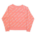 CHAMPION Womens Peach Sweatshirt Crew Neck L Cotton Blend Pullover Casual