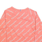CHAMPION Womens Peach Sweatshirt Crew Neck L Cotton Blend Pullover Casual