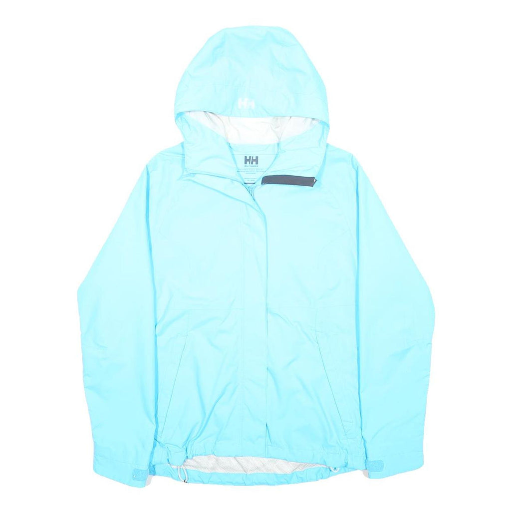 HELLY HANSEN Womens Blue Hooded Outdoor Jacket S Polyamide Waterproof Zip