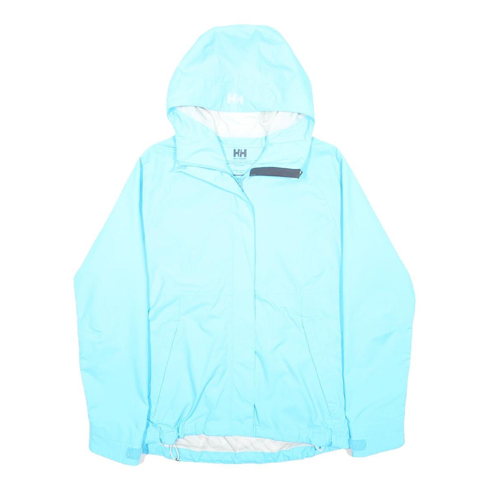 HELLY HANSEN Womens Blue Hooded Outdoor Jacket S Polyamide Waterproof Zip