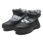 UGG Puff Boot Womens Ankle Synthetic Black Grey UK 8 Winter Heated Footwear