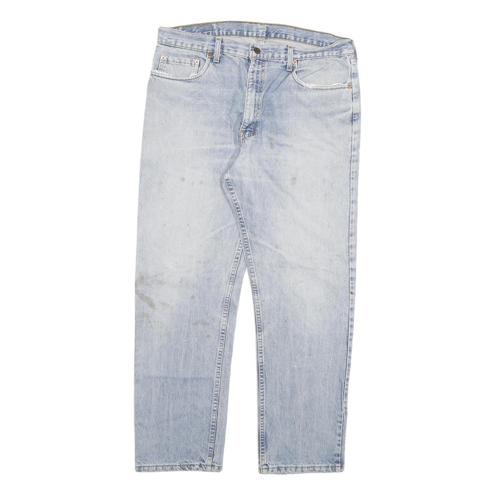 LEVI'S 615 02 Mens Jeans Light Blue Regular Straight Denim W35 L29 Zip Cotton