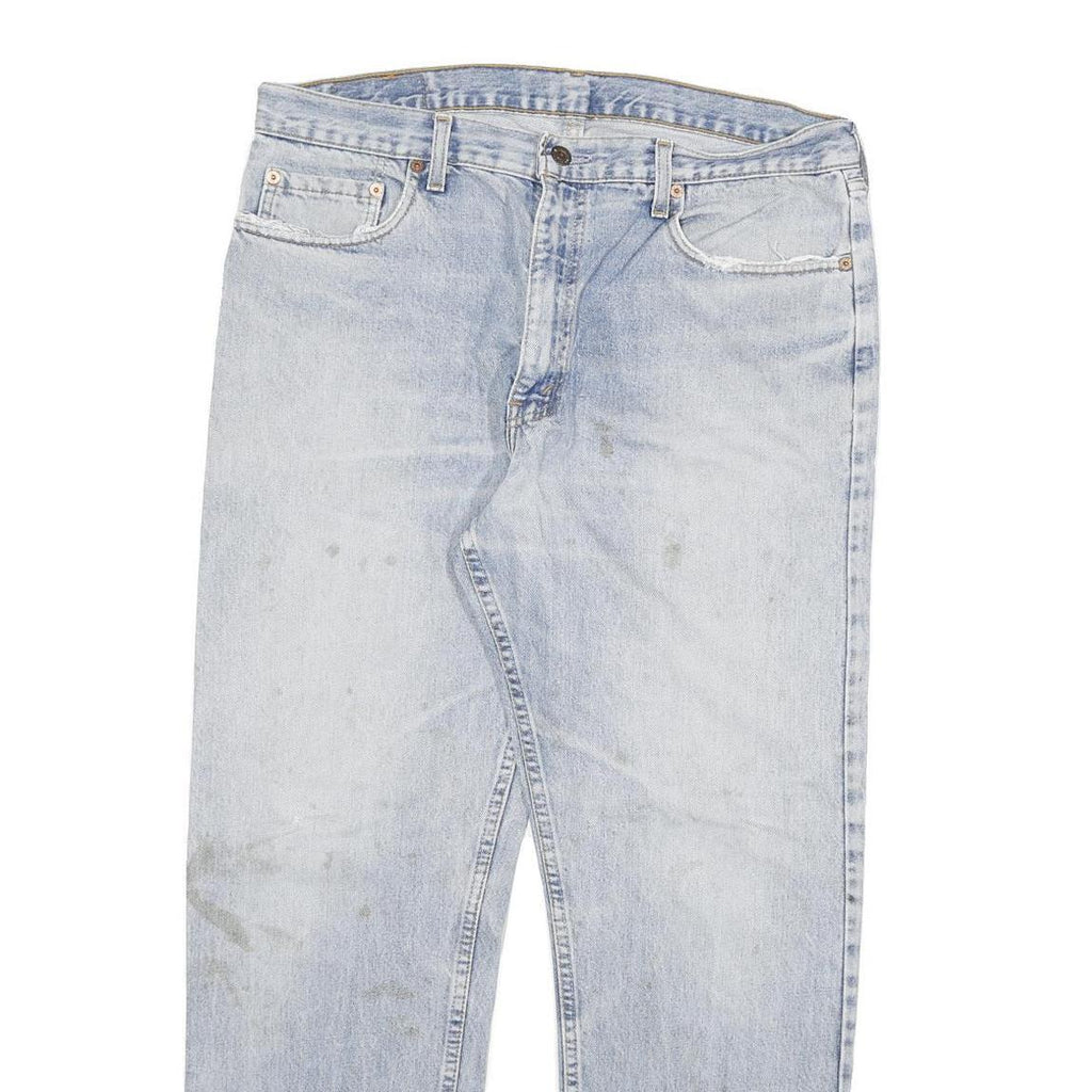 LEVI'S 615 02 Mens Jeans Light Blue Regular Straight Denim W35 L29 Zip Cotton