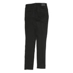 LEVI'S 721 Womens Slim Black Denim Raw Zip Jeans W28 L29 Stylish Stretch