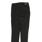 LEVI'S 721 Womens Slim Black Denim Raw Zip Jeans W28 L29 Stylish Stretch