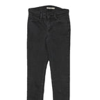LEVI'S 710 Womens Jeans Black Slim Skinny Denim W24 L29 Stretch Zip Fastening