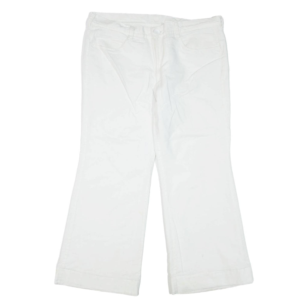 Womens Trousers White Regular Flared W36 L28