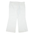 Womens Trousers White Regular Flared W36 L28
