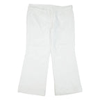 Womens Trousers White Regular Flared W36 L28